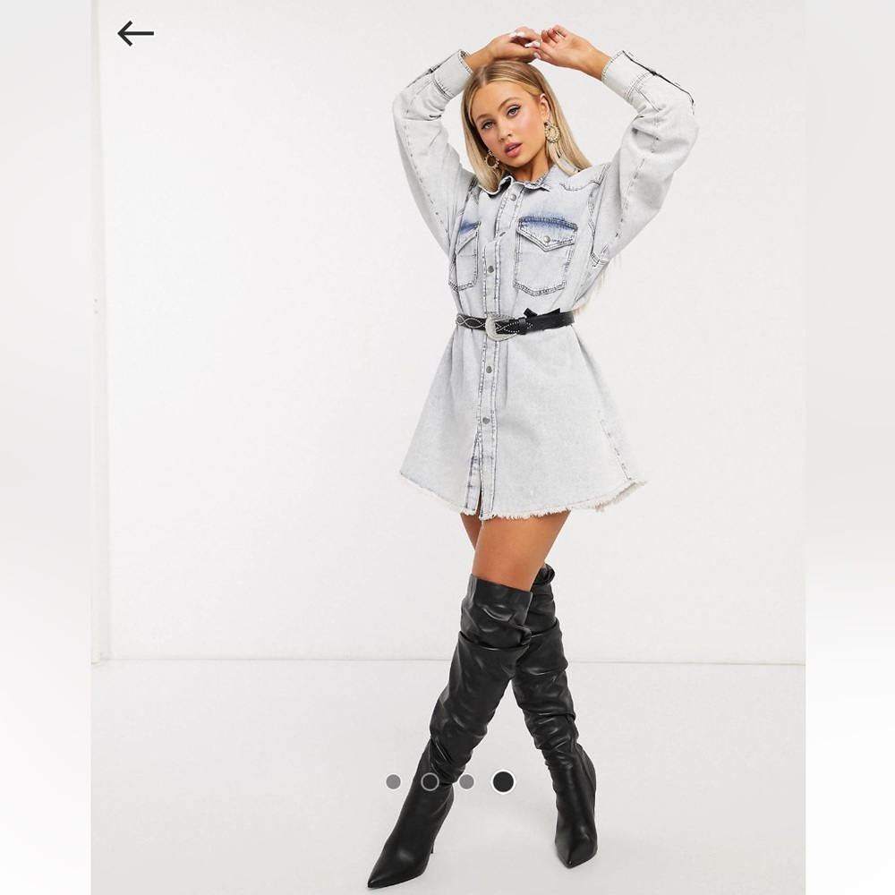 ASOS Design Denim Oversized Shirt Dress